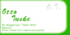 otto tuske business card